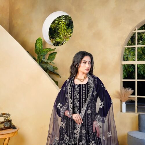 pexels-dhanno-35340706 RANGRITI Women’s Elegant Printed Anarkali Suit Set with Dupatta